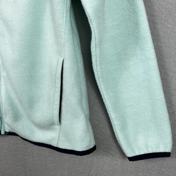 Columbia Full Zip Fleece Jacket Small PFG Green Blue Colorblock W Pockets cozy - Picture 7 of 13